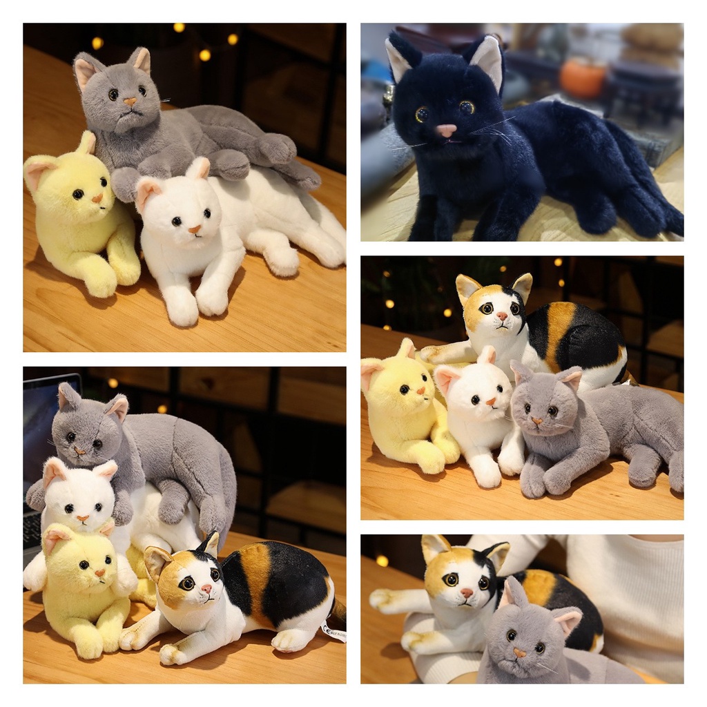 Boneka Kucing Plush 31cm Hadiah Besar Untuk Anak Yang Menyukai Mainan Hewan Dan Koleksi!