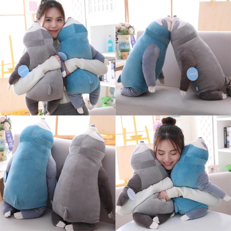 Lembut Dan Cuddly Sloth Stuffed Animal Plush Toy Bantal Pendek Mewah Kain Pp Katun Isian Biru /grey