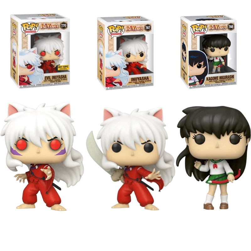 Inuyasha Pop Toy Figure Patung Anime Kerajinan Tangan Untuk Kolektor