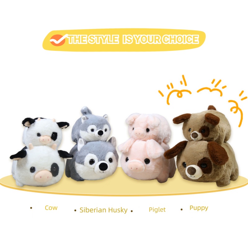 Boneka Plush Binatang Cuddly Dan Lembut, Ideal Untuk Anak-Anak Segala Usia Desain Hewan Yang Berbeda