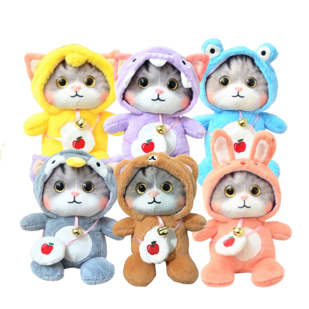 Boneka Kucing Lucu Berbulu Pendek Dan Mewah, Ideal Untuk Kenyamanan Dan Menyenangkan Anak-Anak