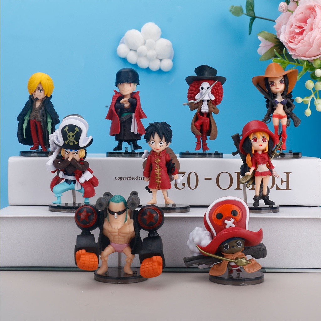 Figure Kostum Red Piece One Set Isi 9pcs Karakter Anime Untuk Fans