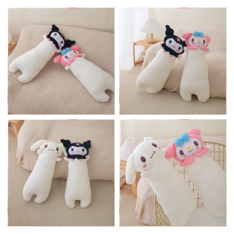 Bantal Bentuk Hewan Plush Lembut Dan Nyaman Untuk Anak-Anak, Panjang 60cm, Dicetak Dengan Motif Kartun Menggemaskan