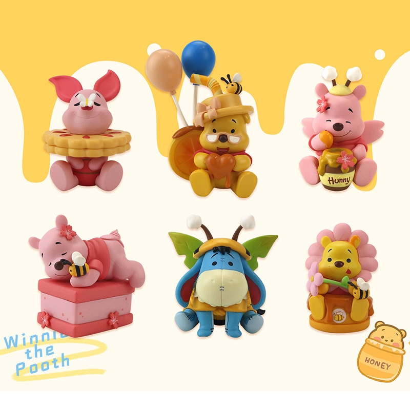 Set Mainan Disney Winnie The Pooh Tigger Piglet Koleksi Kartun Hadiah Anak PVC