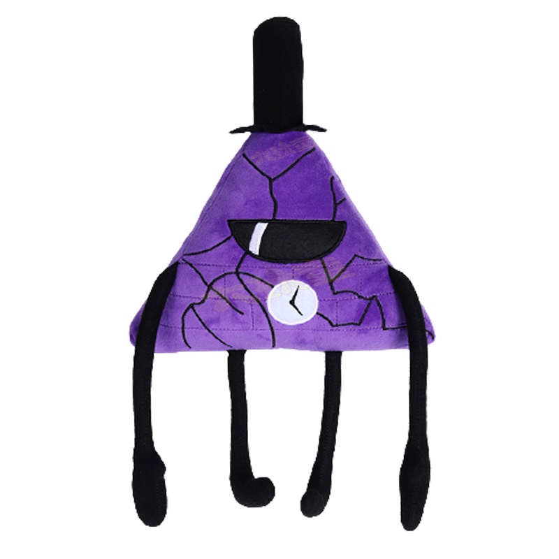 28 cm Gravity Falls Bill Cipher Mainan Mewah Ungu Segitiga Villain Kartun Fans