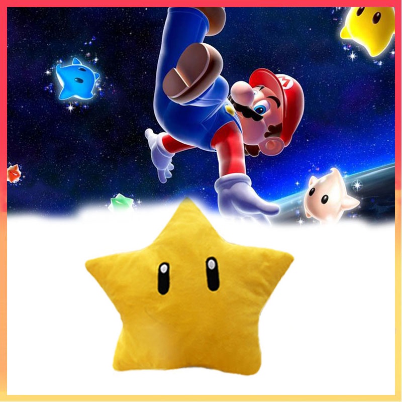 30 cm Super Mario Yellow Star Mainan Mewah PP Katun Nap Bantal Dekorasi Huggable