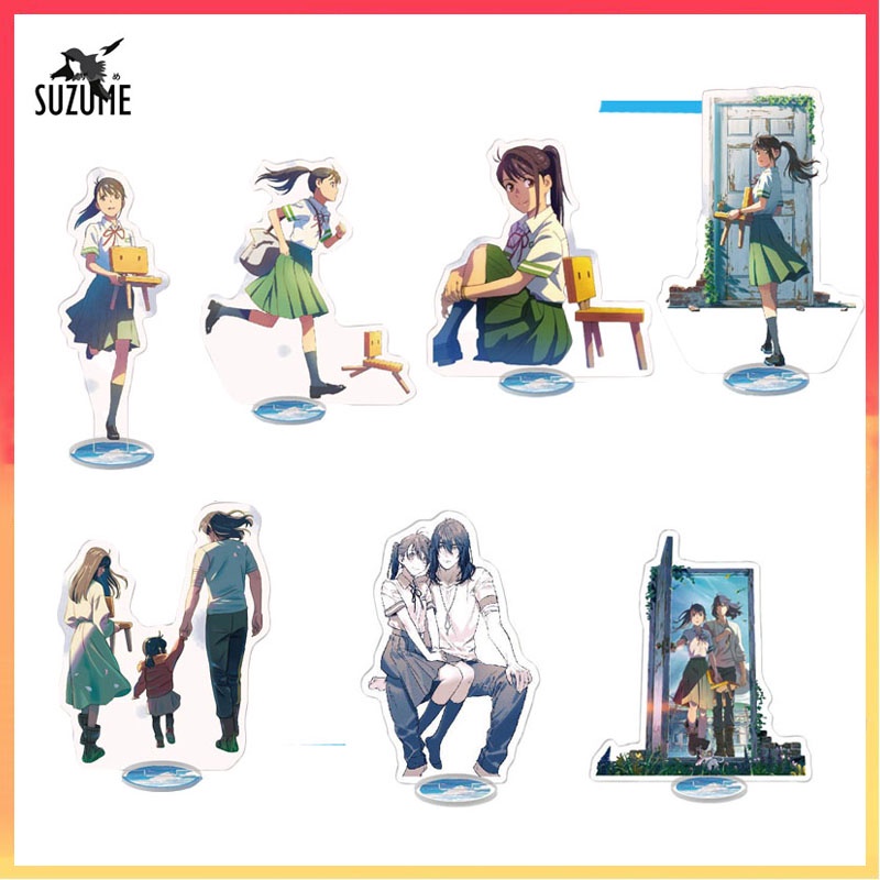 Kartun Suzume Animasi Game Standing Sign Merek Meja Dekorasi Kamar Hadiah