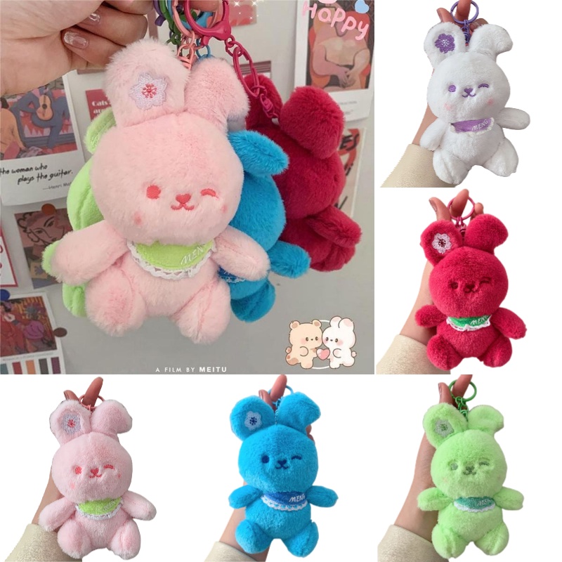 Liontin Gantungan Kunci Mewah Sakura Bunny Warna Warni Grosir