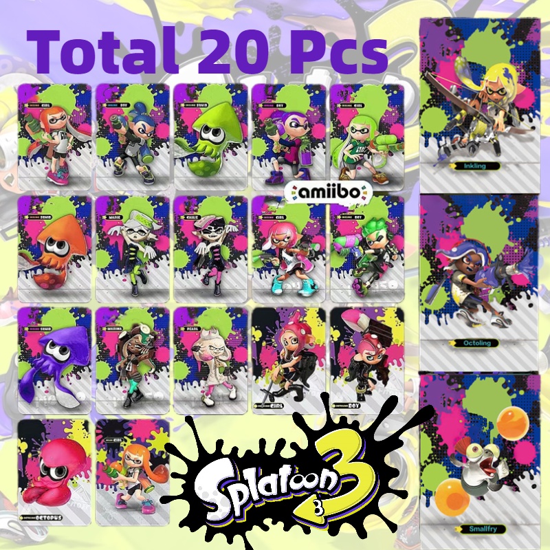 Splatoon3 Jet Warrior Amiibo Card Set Wajib-have Aksesori Untuk Setiap Pemain Splatoon Yang Serius