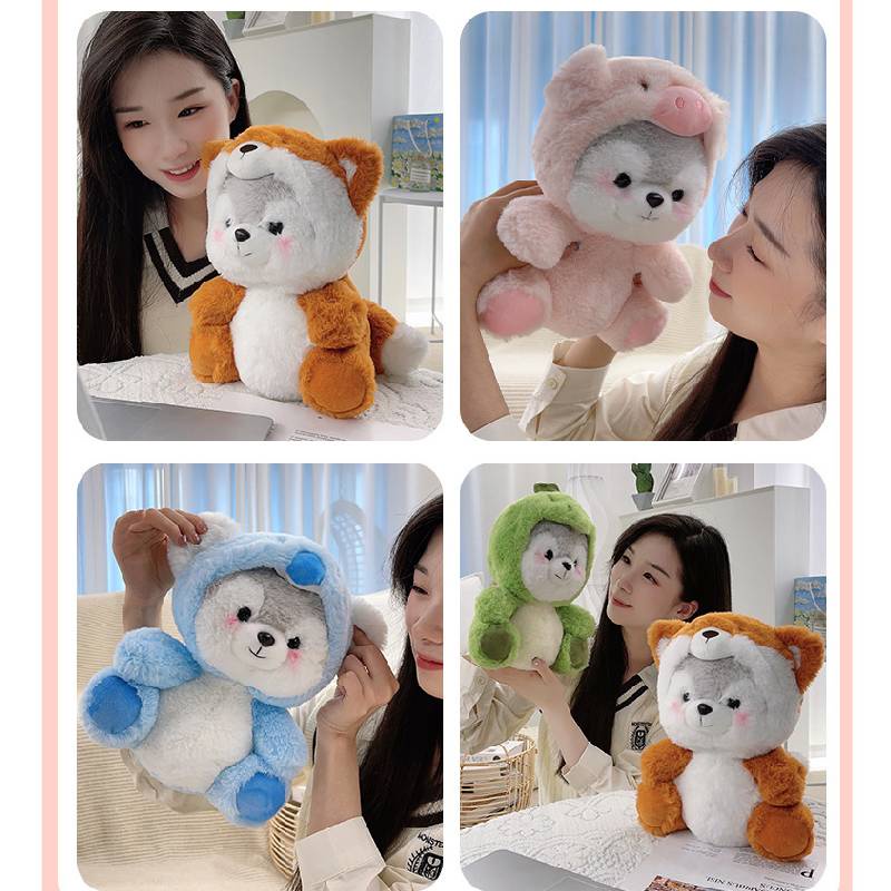 Mainan Boneka Plush Transformasi Kartun Anjing Anjing Lembut Dan Cuddly, Hadiah Yang Sempurna Untuk Perempuan Dan Anak-Anak, 20cm/30cm