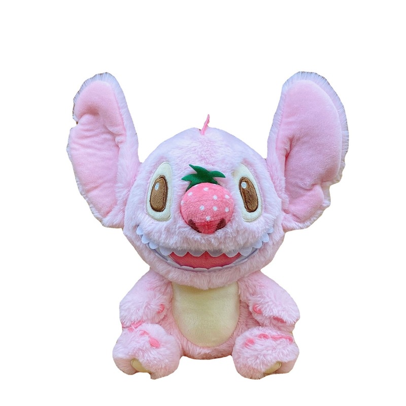 Mainan Stitch Strawberry Plush Dengan Tiga Ukuran Ulang Tahun Untuk Hadiah