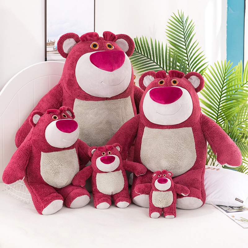 Mainan Plush Motif Strawberry Bear Lucu Dan Dapat Di Peluk Untuk Anak Perempuan