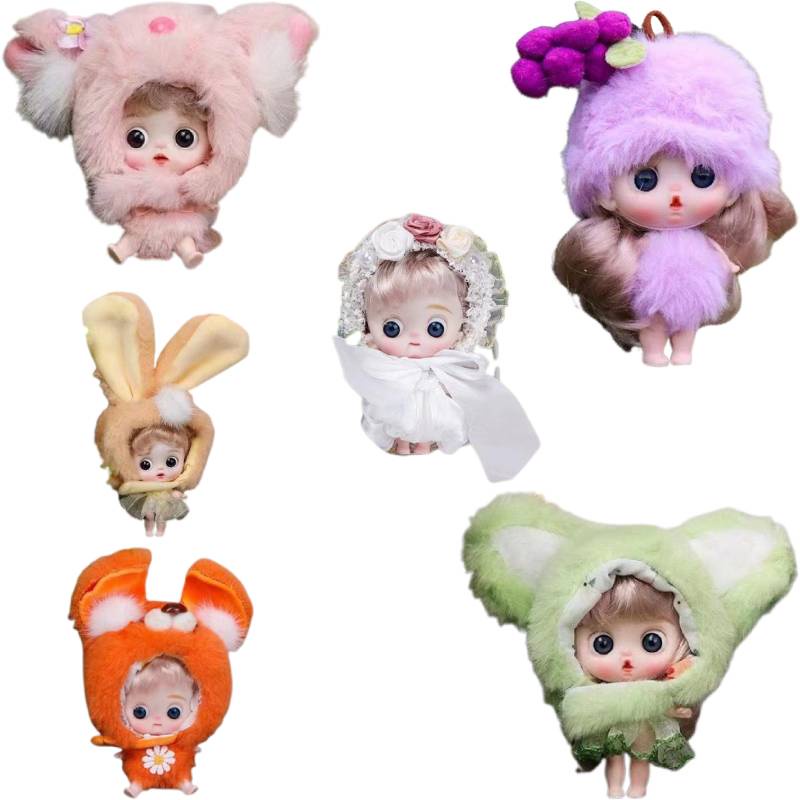 Boneka Bjd Lovely 4.7in Dengan Lengan Dan Kaki Yang Dapat Ditekuk Dalam 6warna