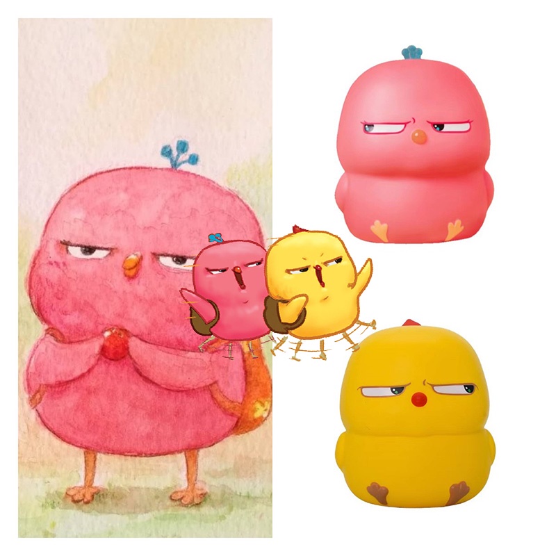 Mainan Anti Stress Lucu Phebie Burung Pink Slow Rising Squishy Ideal Untuk Menenangkan Syaraf Dan Mengelola Stress