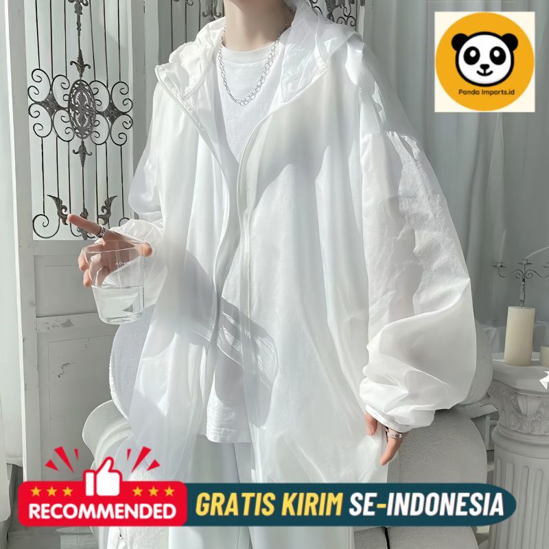 Jaket Pria Premium Pakaian layar matahari laki-laki terlalu besar cahaya dan jaket tipis, musim pana