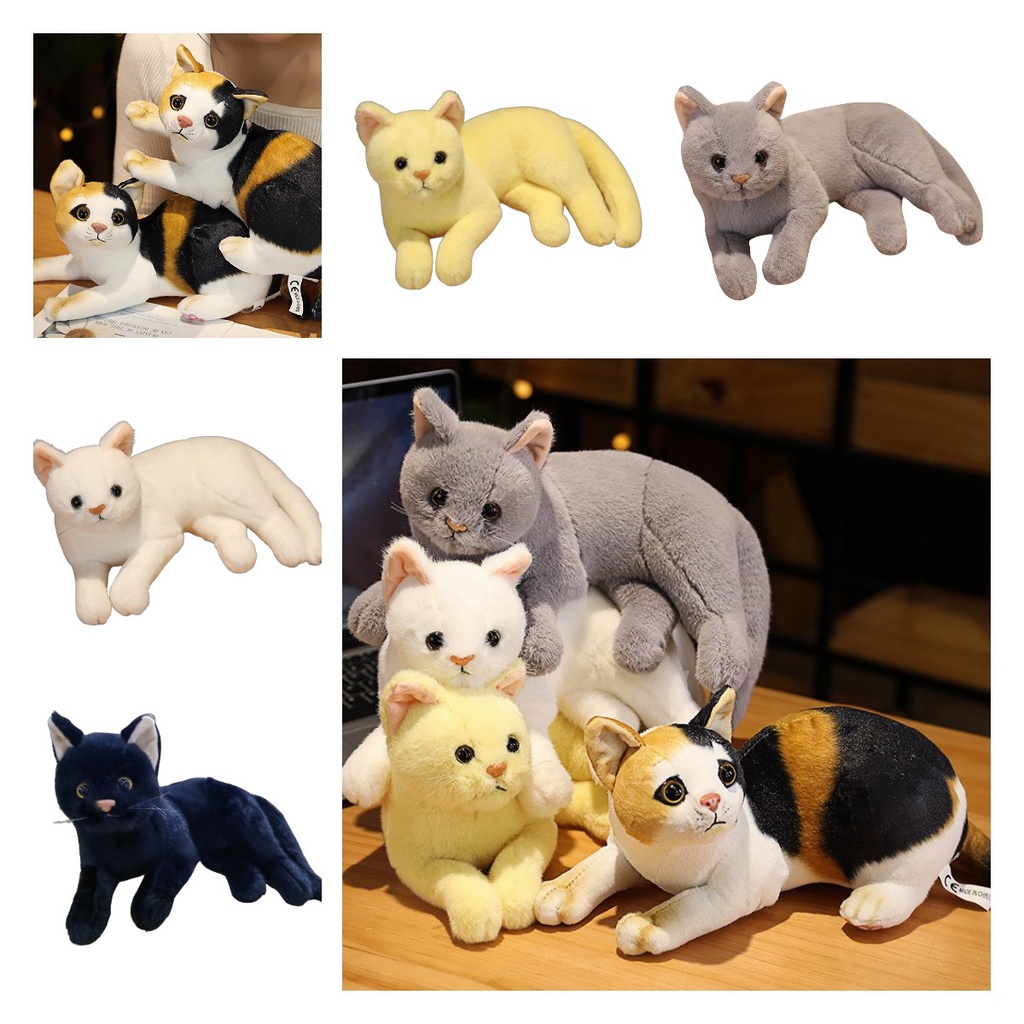 Boneka Kucing Plush 31cm Hadiah Besar Untuk Anak Yang Menyukai Mainan Hewan Dan Koleksi!