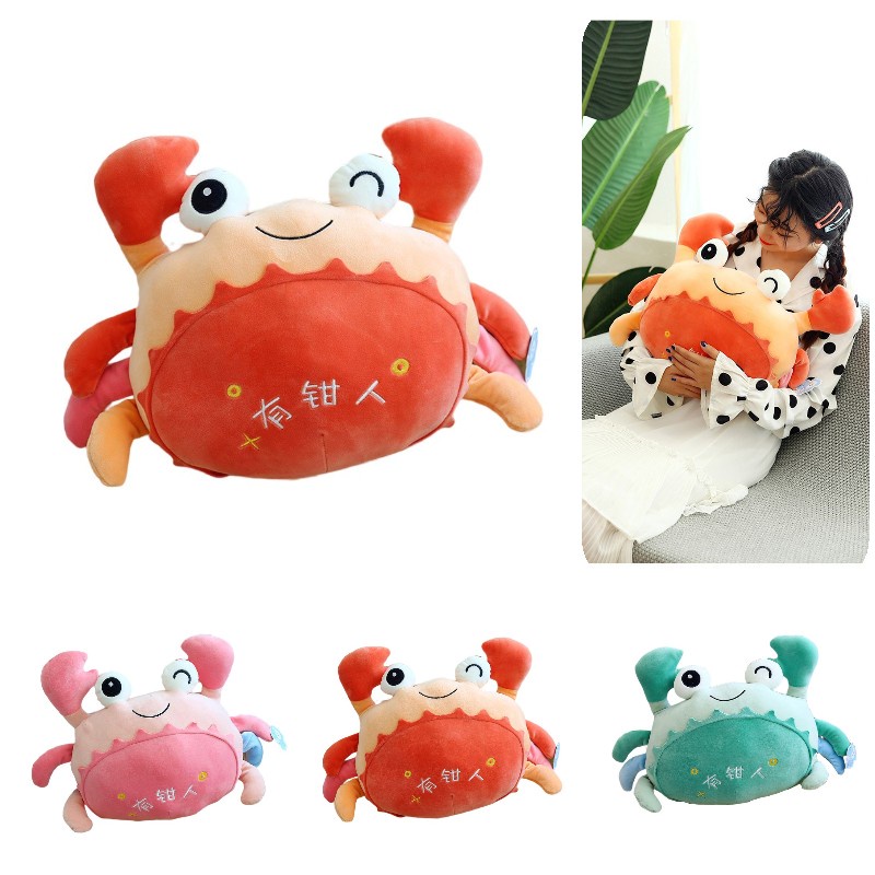 Plushie Kepiting Lucu Dengan Kain Halus Dan Lembut