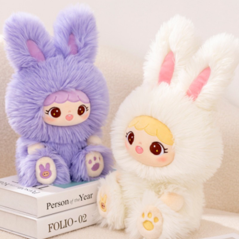 Snuggle Up With Saite Doo Mainan Boneka Kelinci Berbulu Panjang