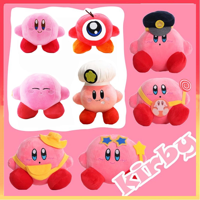 Anime Strawberry Cappy Kirby Bintang Adventure Chef Boneka Boneka Plush Dekorasi Bantal Mainan Anak