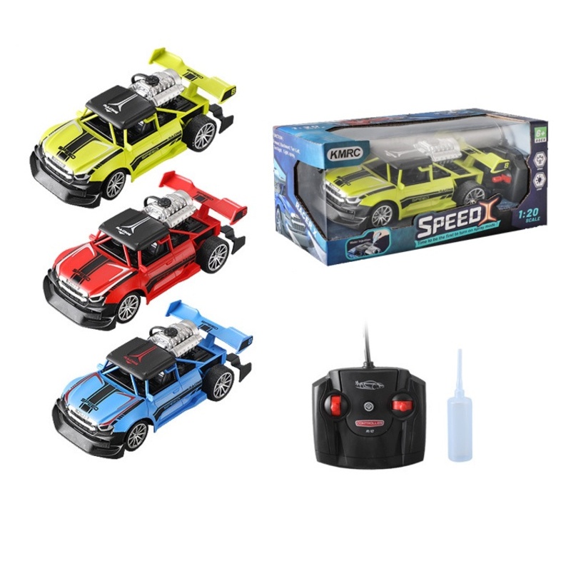 Fun Remote Control Mainan Mobil Semprotan Air Light-Up Fitur Anak RC Elektrik