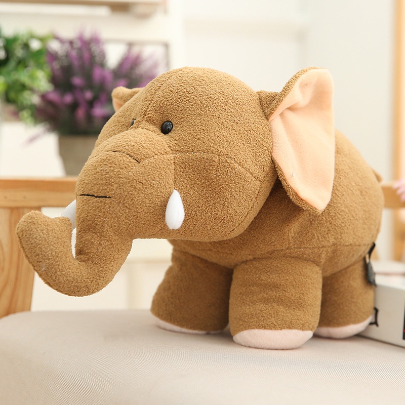 35cm/25cm/20cm Simulasi Gajah Hippo Mainan Mewah Hadiah Ulang Tahun Anak Lucu Lembut Plus Berbulu