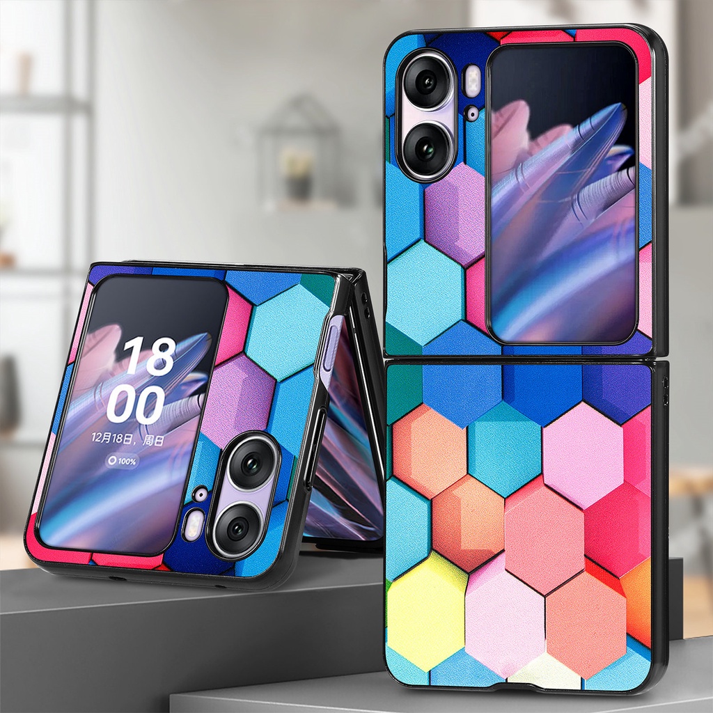 Oppo Find N2 Flip Painted All Inclusive Pelindung Telepon Hard Case