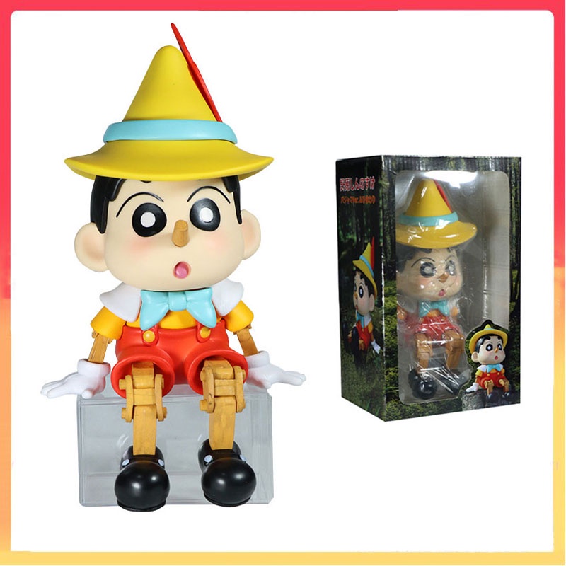 Mainan Karakter Anime Crayon Shin Chan Bahan PVC Ornamen Postur Duduk