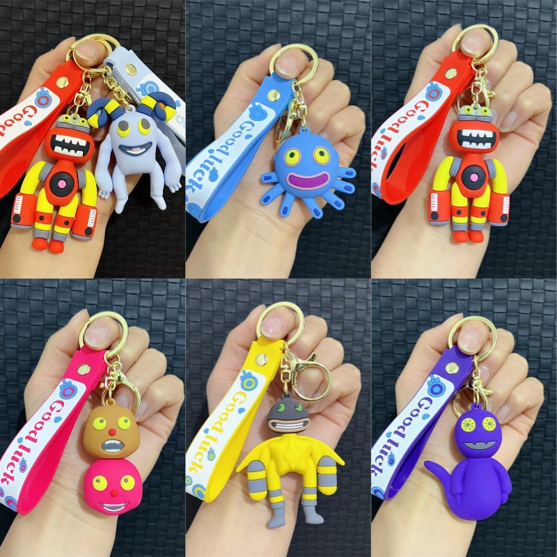 Gantungan Kunci Monster Pvc Lucu Dan Menyenangkan Untuk S Dan Keys