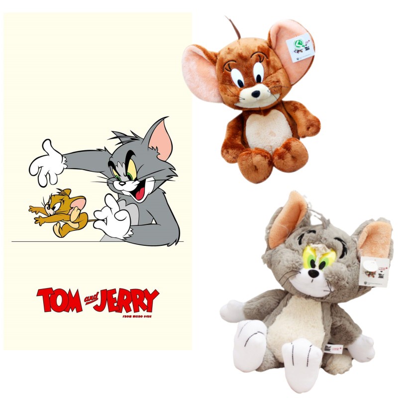 Lucu Jerry Mainan Mewah Kucing Mouse Tom Cat Boneka Binatang Anak Hadiah Tikus Tahun Maskot