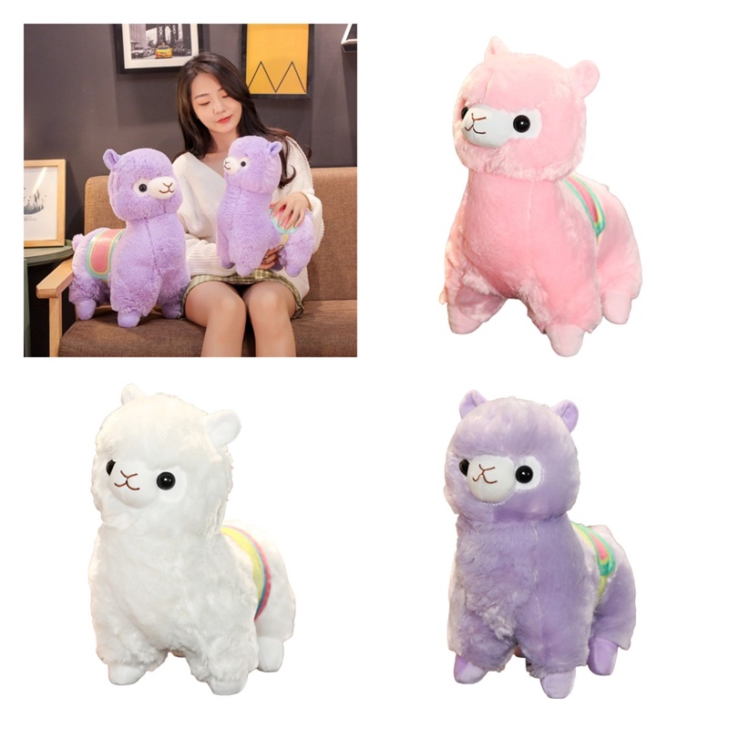 Mainan Boneka Domba Alpaka Lembut Dan Fuzzy Boneka Plush Lucu Untuk Anak Perempuan Ideal Untuk Tidur Atau Peluk 35cm