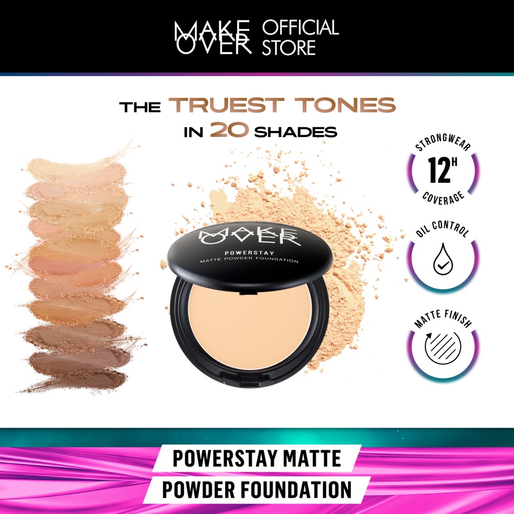 [COVER GAK DEMPUL] Make Over Simple Set : 24H Powerstay Matte Powder Foundation, Total Liquid Concealer