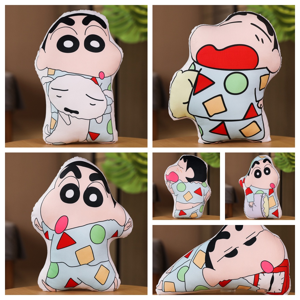 Shin-chan Cute Crayon Bantal Print Dua Sisi Plush