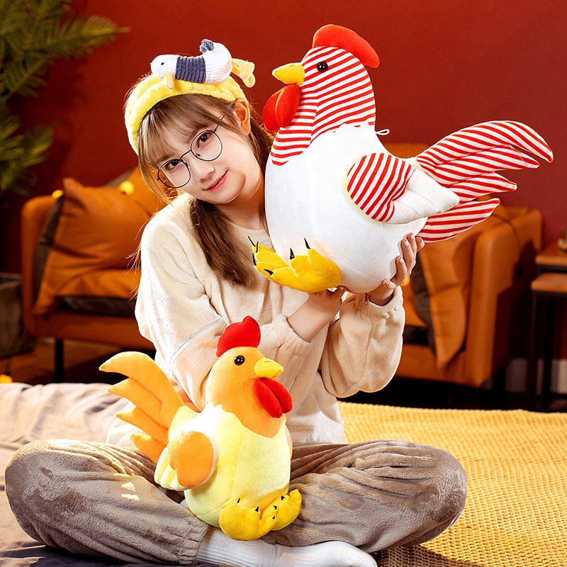 Boneka Binatang Ayam Jago Lucu Di Jaring