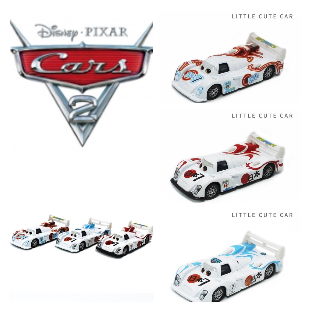 Cars Jepang7 Racers Disney Kartun Alloy Model Mobil Balap Mainan Anak