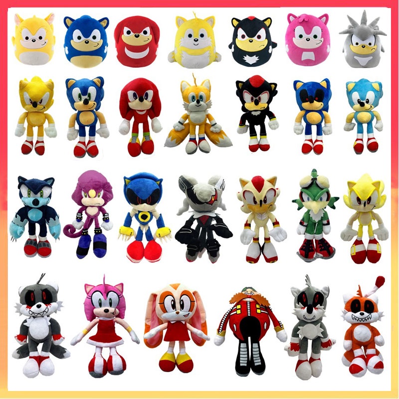 40 cm Sonic The Hedgehog Mewah Lucu Klasik Dr Eggman Shadow Amy Rose Knuckle Tail Mainan Boneka Boneka Lembut