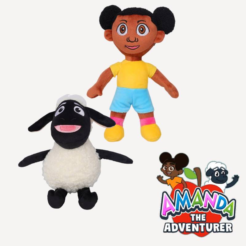 Mainan Petualang Amanda the Plush Bahan Plush Lembut Dan Cuddly Pendek Tinggi 25cm