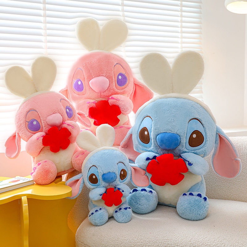 Stitch Lilo and Plush Toy Stuffed Doll Lempar Bantal Ornamen Rumah Anak Dekorasi Hadiah