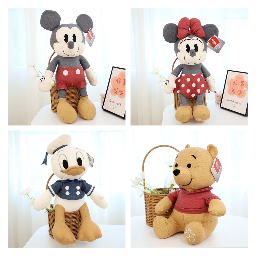 Koleksi Mainan Disney Nostalgia Plush Mickey, Minnie, Winnie, Dan Donald, Lebih Banyak!