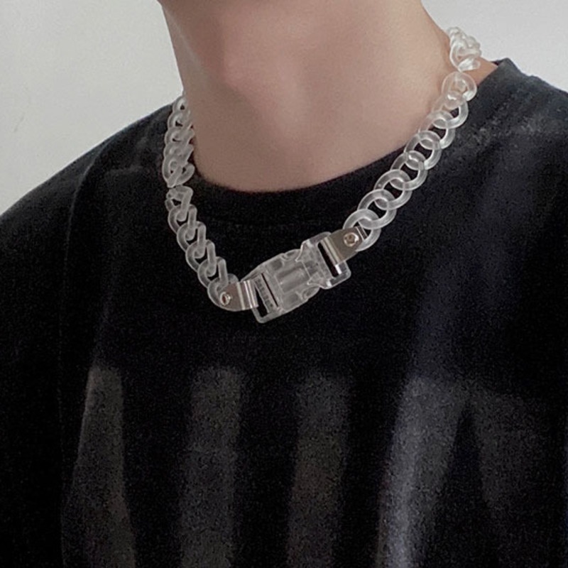 Kalung Akrilik Aksesoris Pasangan Hip Hop Kepribadian Fashion