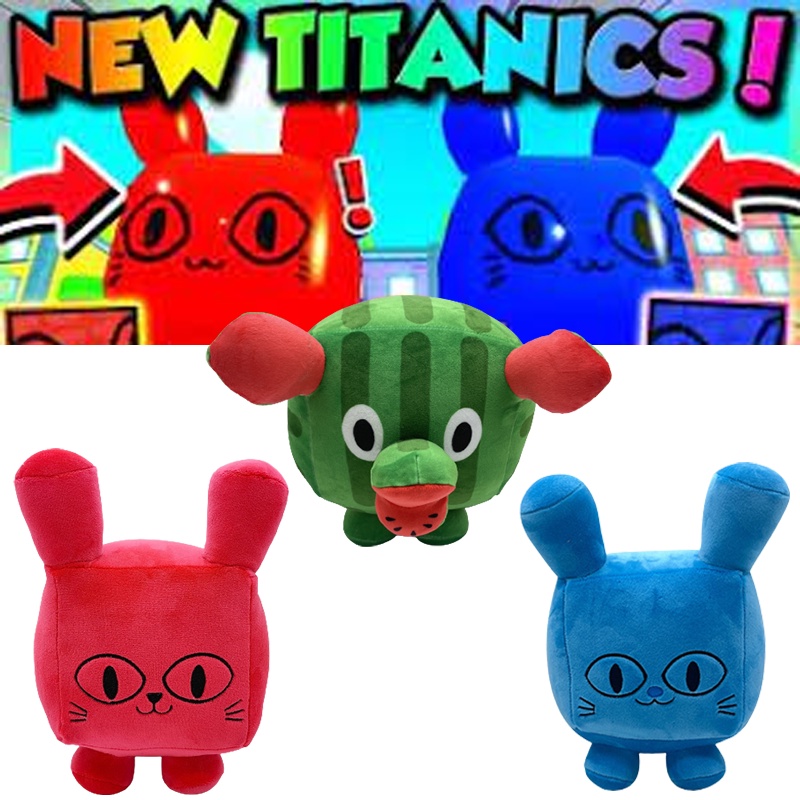 Titanic Balon Kucing Plush Stuffed Animal In Red