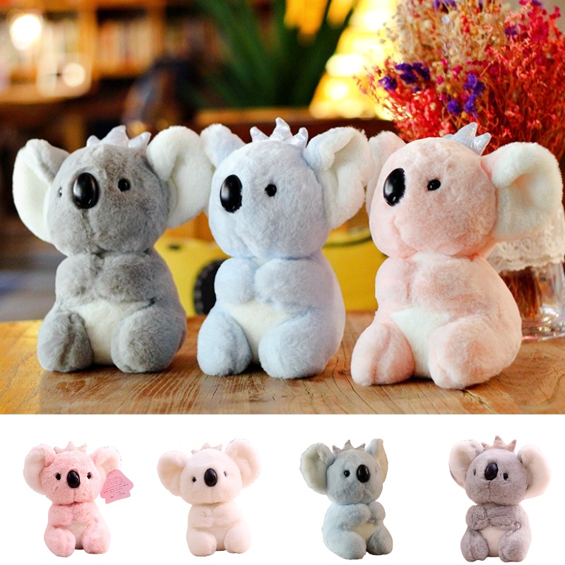 Boneka Koala Plush Kecil Dengan Mahkota Ultra-soft Pendek Mewah Souvenir Australia 23cm