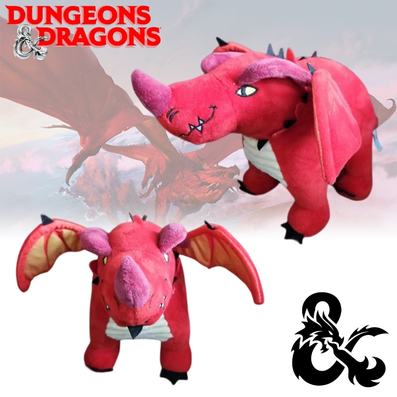 Mainan Mewah Naga Merah Pendamping Utama Untuk Game d&amp;d Anda