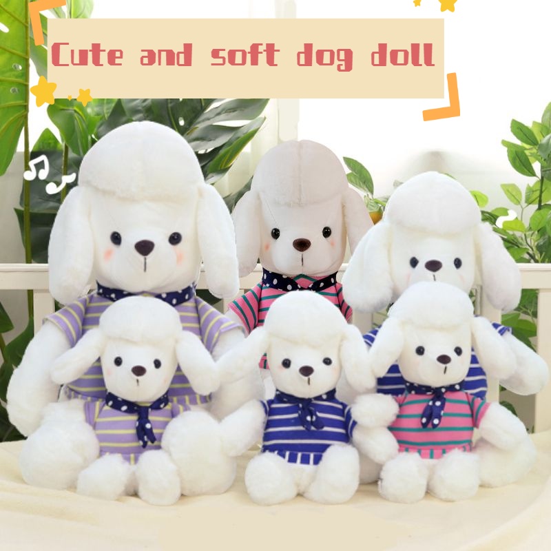 Mainan Mewah Berkualitas Tinggi Otentik-Melihat Teddy Anjing Putih