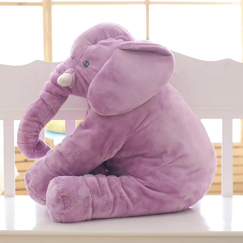 Boneka Gajah Lucu Boneka Plush Pillow Boneka Bantal Punggung Dekorasi Rumah Hadiah Mainan Anak