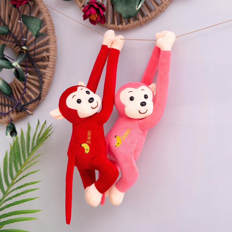 Monyet Gantung Pisang Kecil Yang Lucu Lengan Panjang Mainan Bayi Mewah Boneka Boneka Hadiah Anak