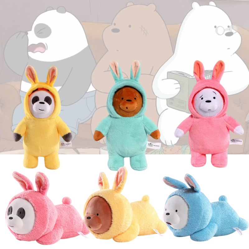 Cuddly Fuzzy and Naked Bear Boneka Binatang Menggemaskan Bunny Outfit