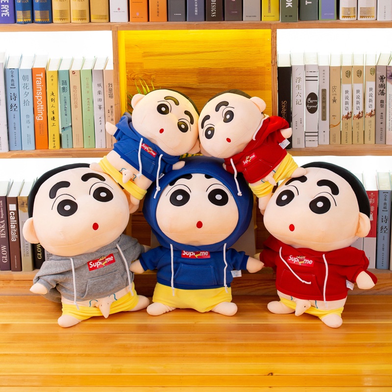 Adorable Crayon Shin-chan Plushie Dengan Bahan Stretch Filling Empat Arah