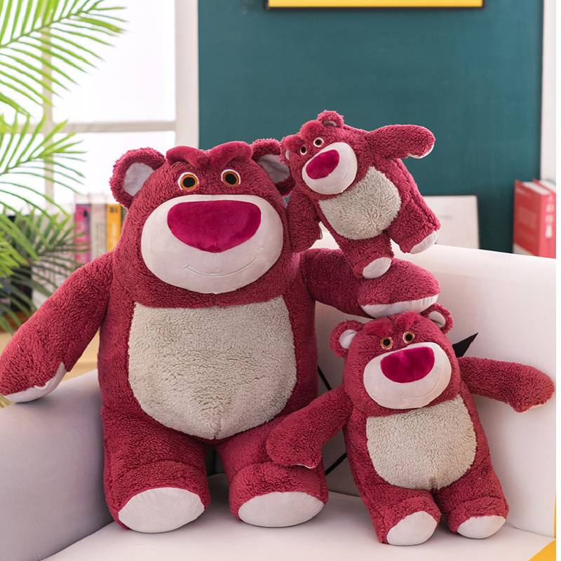 Mainan Plush Motif Strawberry Bear Lucu Dan Dapat Di Peluk Untuk Anak Perempuan