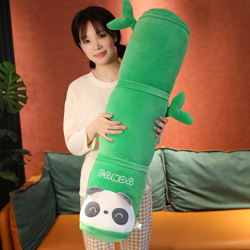 Mainan Plush Panda Dengan Bambu, Dibuat Dengan Bahan Yang Sehat Dan Ramah Lingkungan