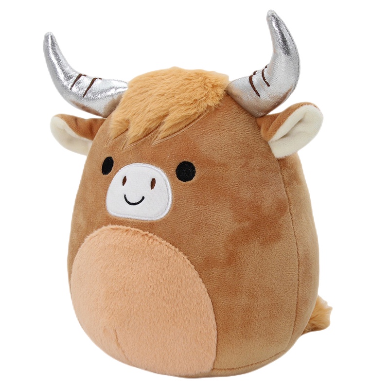 Squishmallow Boneka Plush Sapi Dataran Tinggi Squishy Boneka Lembut Hadiah Mainan Hewan